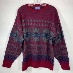 Vintage Pendleton Wool Snowflake Sweater Size Large